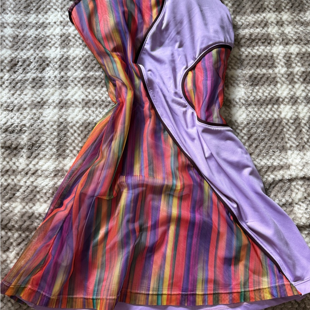 NIKE MARIA SHARAPOVA RAINBOW GORGEOUS TENNIS DRESS MULTI VIOLET S SMALL